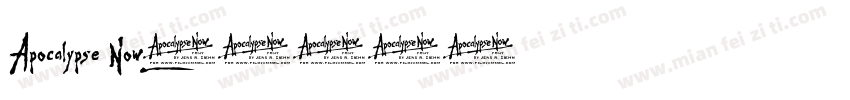 Apocalypse Now字体转换